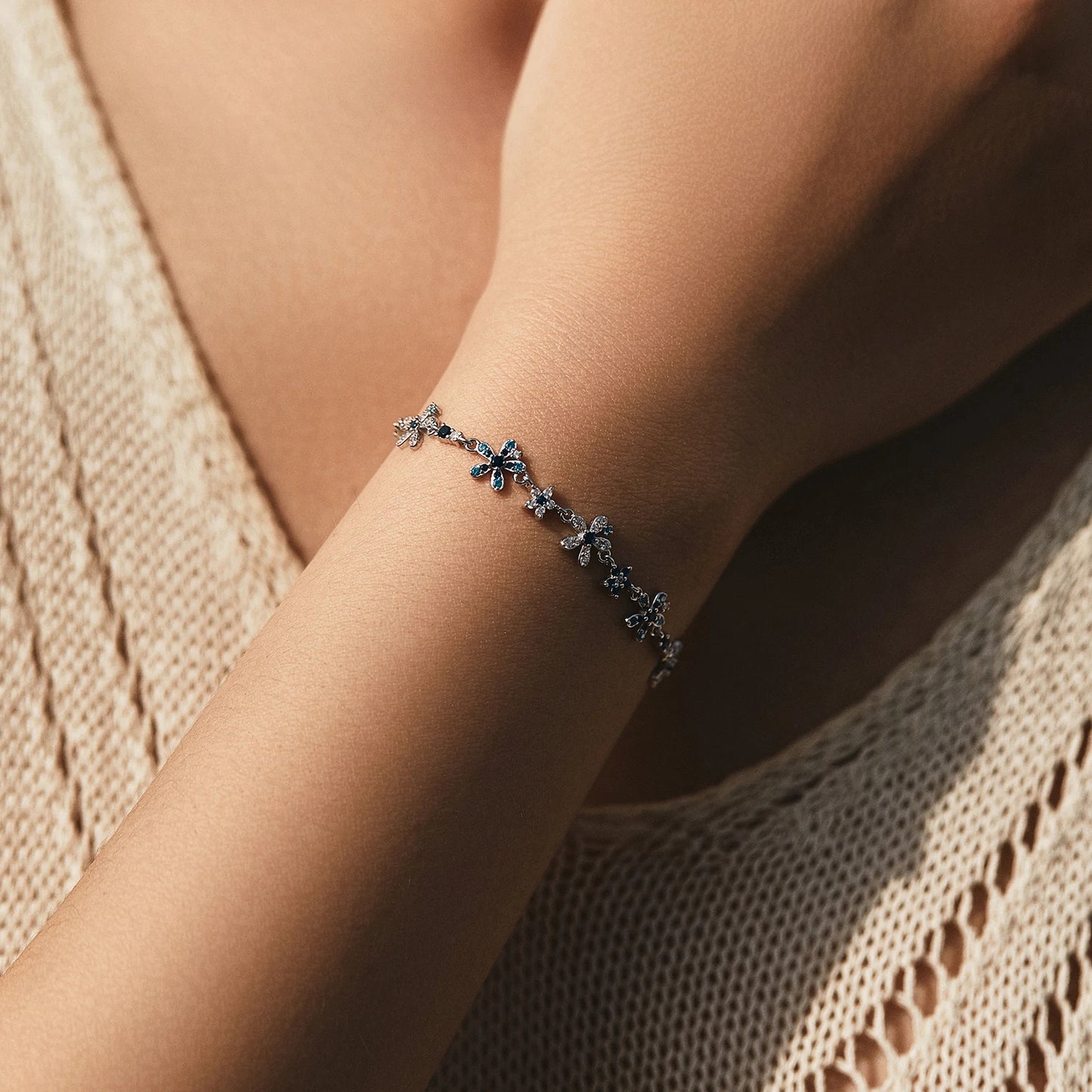 Bracelet Fleurs Étoilées