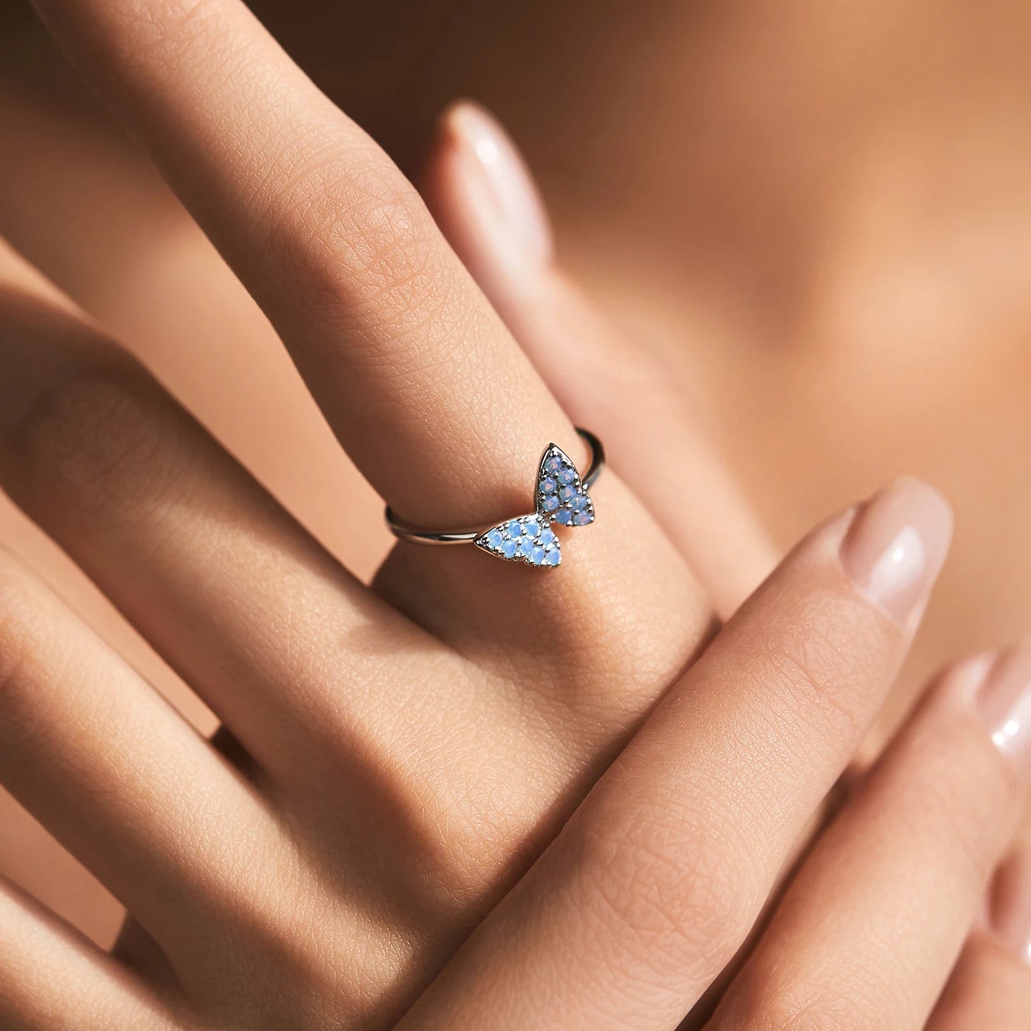 Bague Argent Papillon