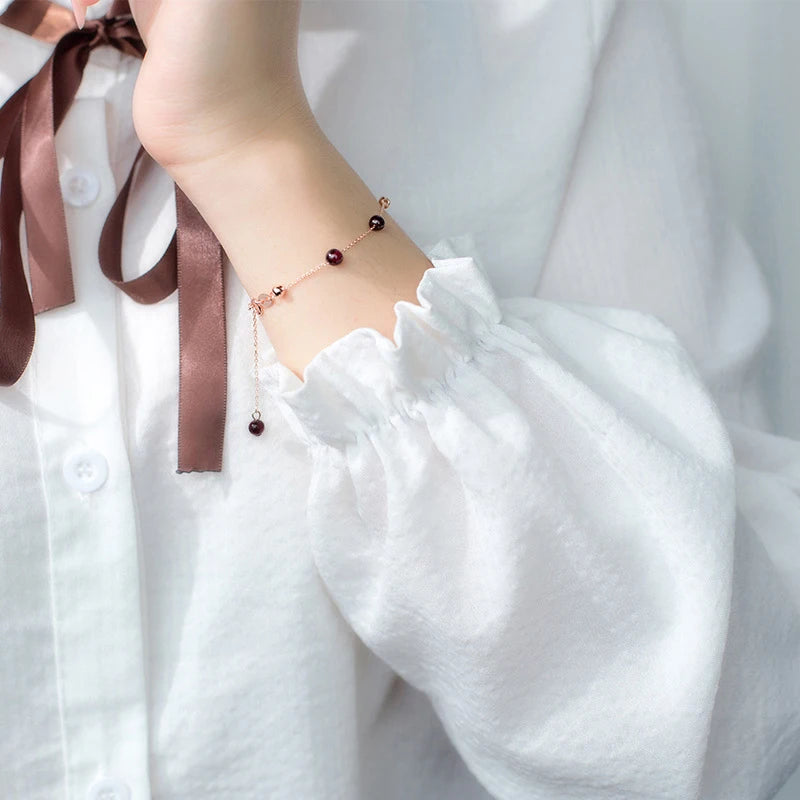 Bracelet Perles de Grenat