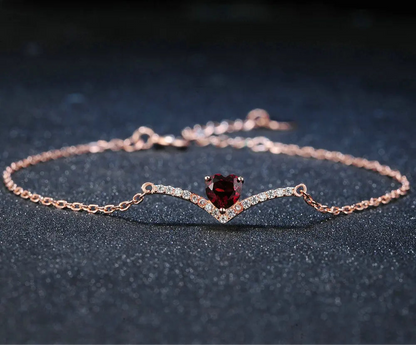 Bracelet Cœur Rouge