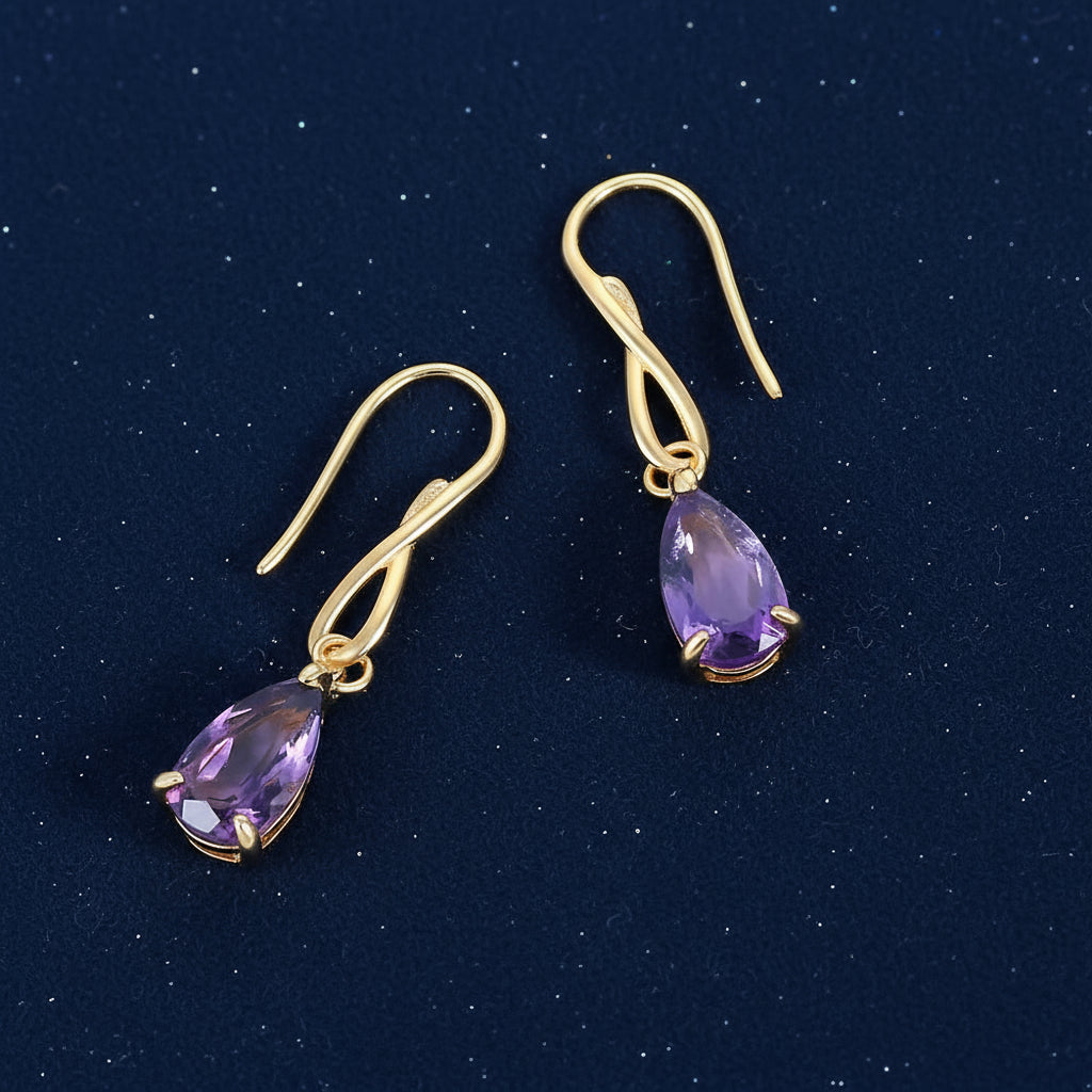 Boucles d'Oreilles Améthyste