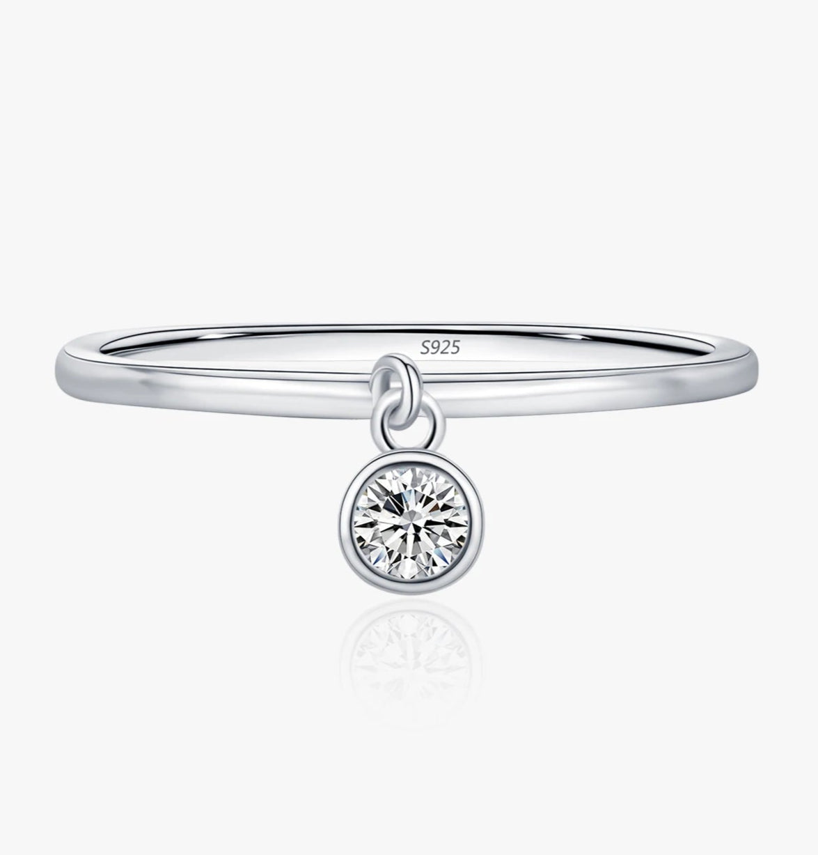 Bague Argent Pendentif