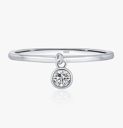 Bague Argent Pendentif