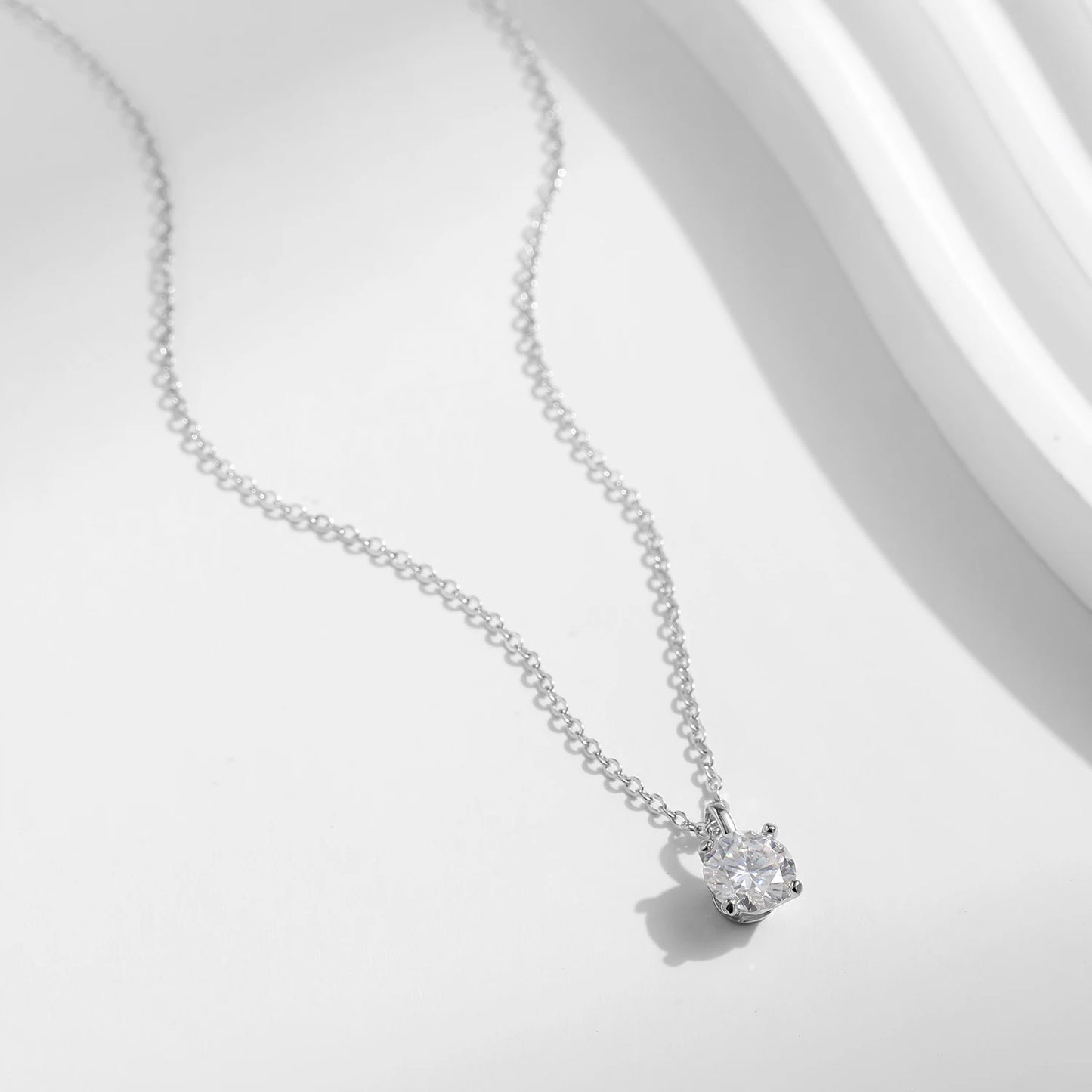 Collier Argent Solitaire