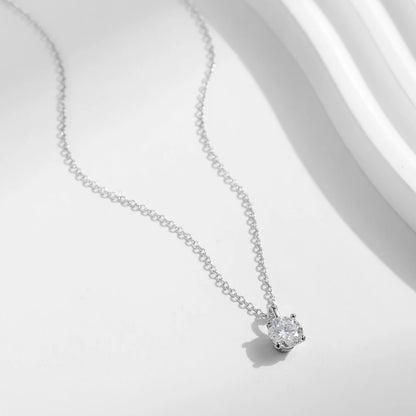 Collier Argent Solitaire