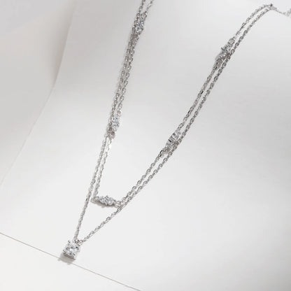 Collier Argent Double Chaîne