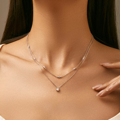 Collier Argent Double Chaîne