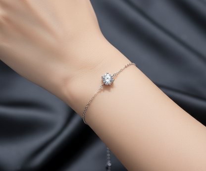 Bracelet Moissanite Étoile Polaire
