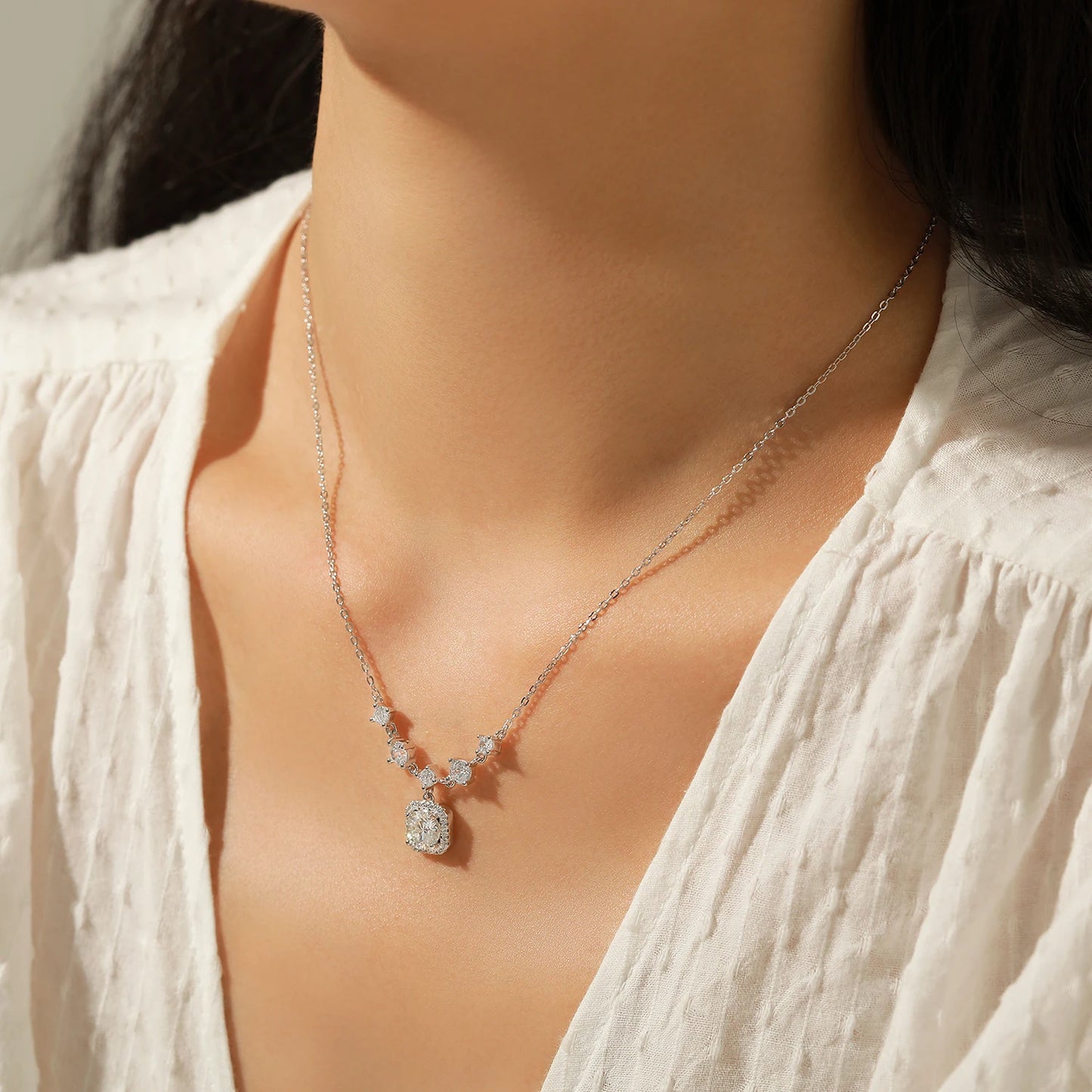 Collier Moissanite Vintage Élégance