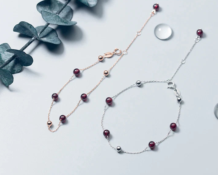 Bracelet Perles de Grenat