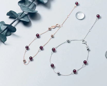 Bracelet Perles de Grenat