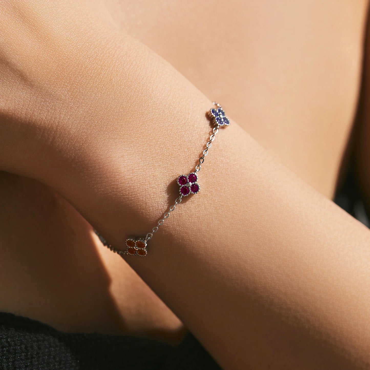 Bracelet Argent Trèfles
