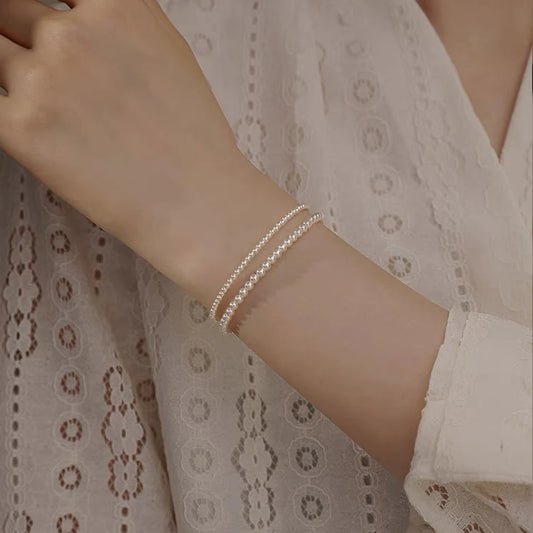 Bracelet Argent Perles