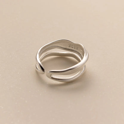 Bague Argent Vagues d'Égée