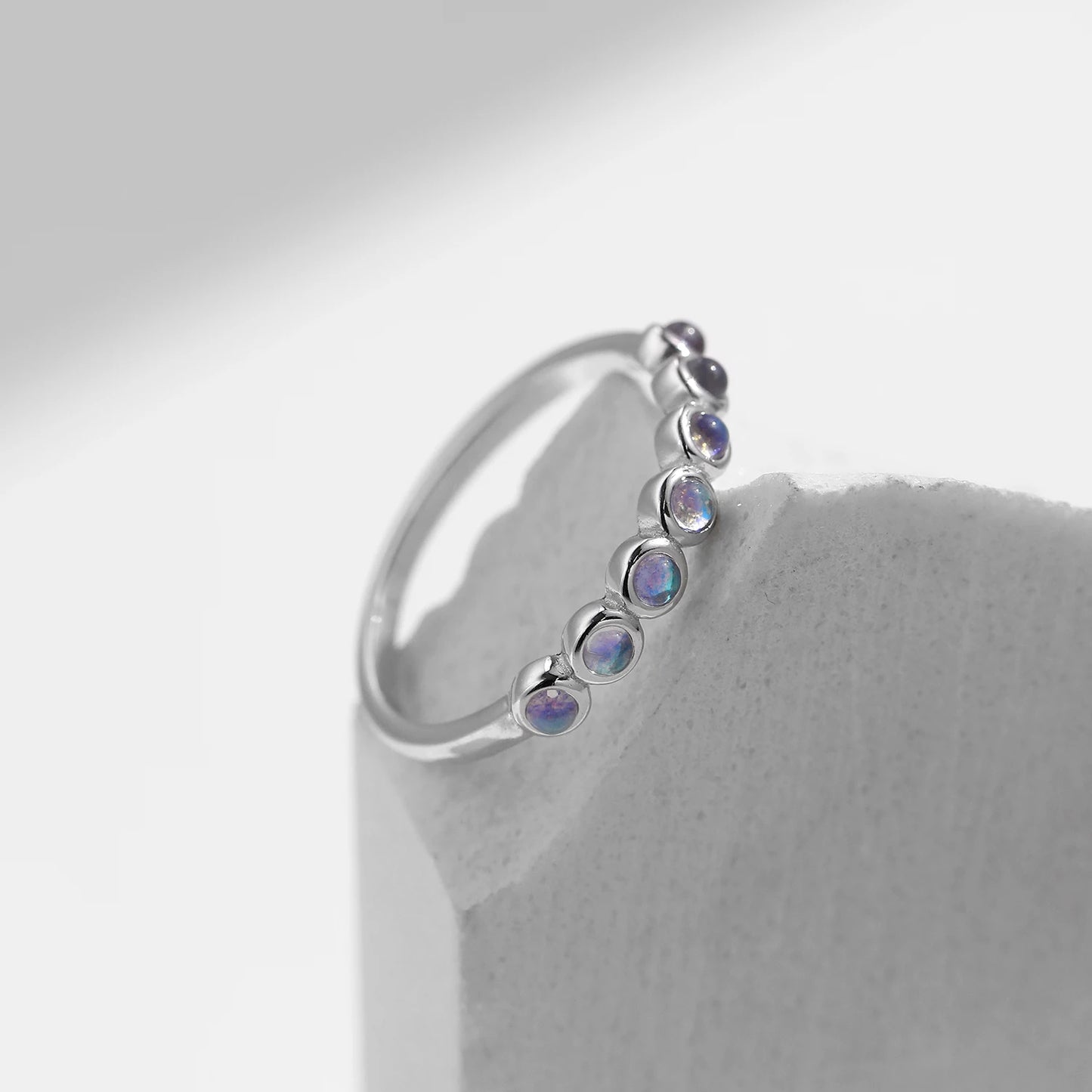 Bague Argent Pierre de Lune