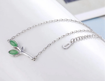 Bracelet Argent Feuille