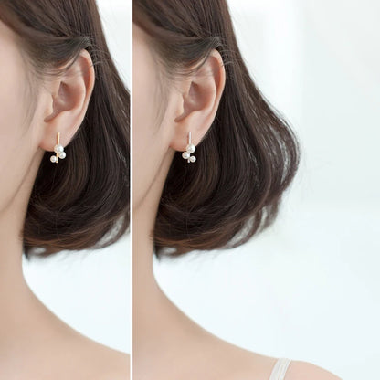 Boucles d'oreilles Argent Trio de Perles