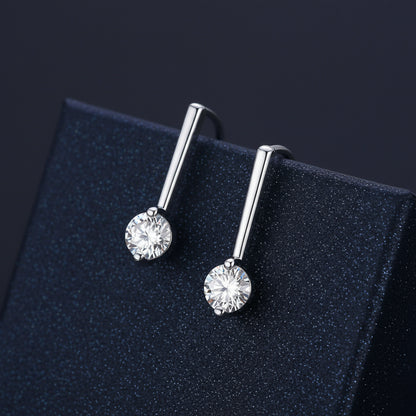 Boucles d'oreilles Pendantes Moissanite
