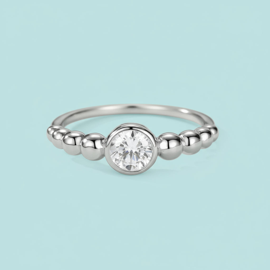 Bague de Fiançailles Perlée