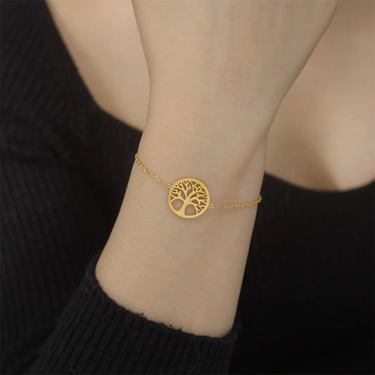 Bracelet Acier Inoxydable Arbre de Vie