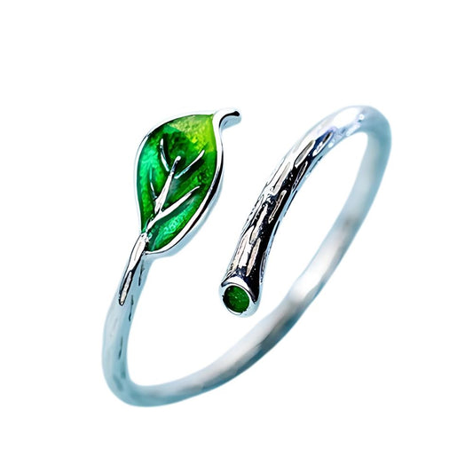 bague feuille d'été