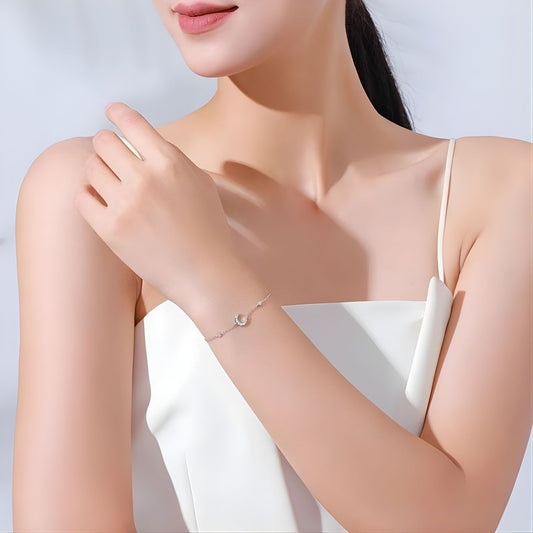 Bracelet Lune Scintillante