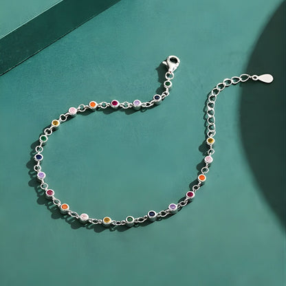 Bracelet Argent Multicolore