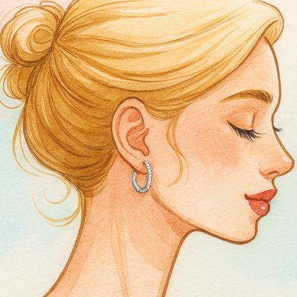 Boucles d'oreilles Moissanite Créoles