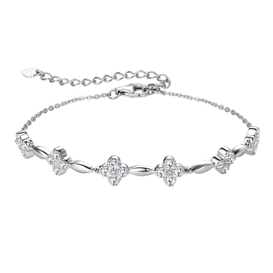 Bracelet Moissanite Fleurs de Minuit