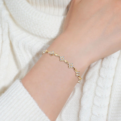 Bracelet Moissanite Fleurs de Minuit